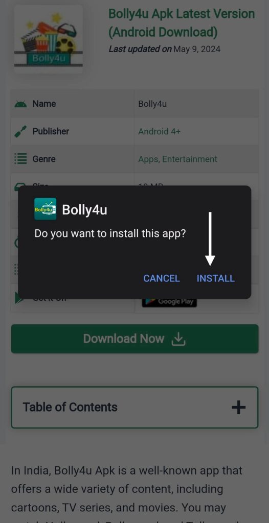 Bolly4u APk Click Install