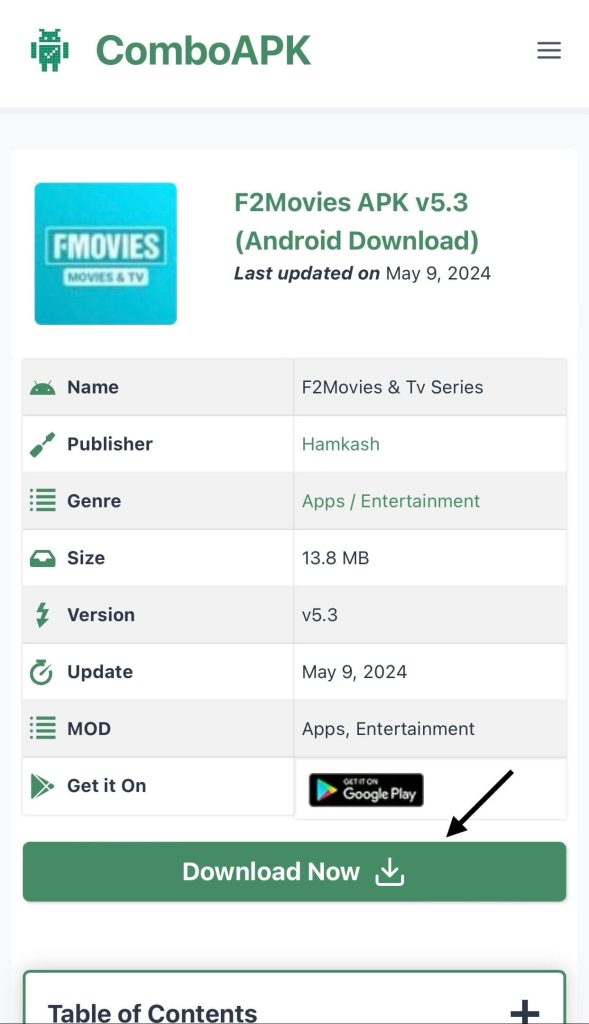 F2Movies APK Click Download