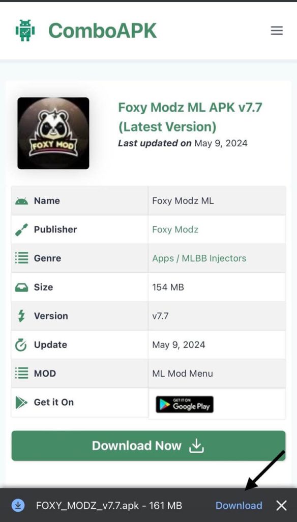 Foxy Modz Ml Apk Click File