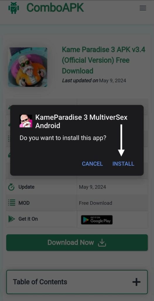 Kame Paradise 3 APK Click Install