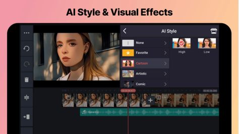 Kinemaster Mod Apk AI Style and Visual Effects