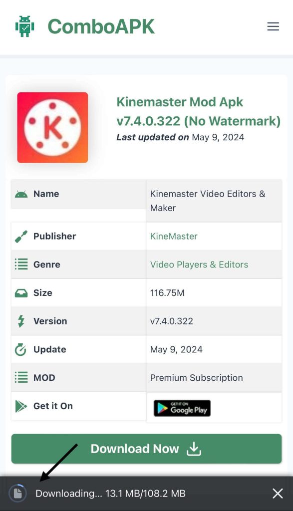 Kinemaster Mod Apk Download Start