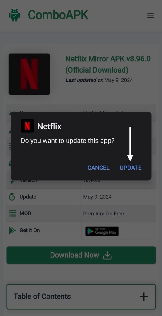 Netflix Mirror APk Click Install