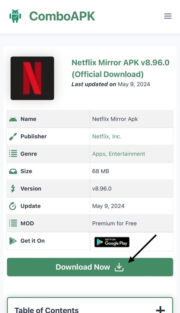 Netflix Mirror Apk Click Download