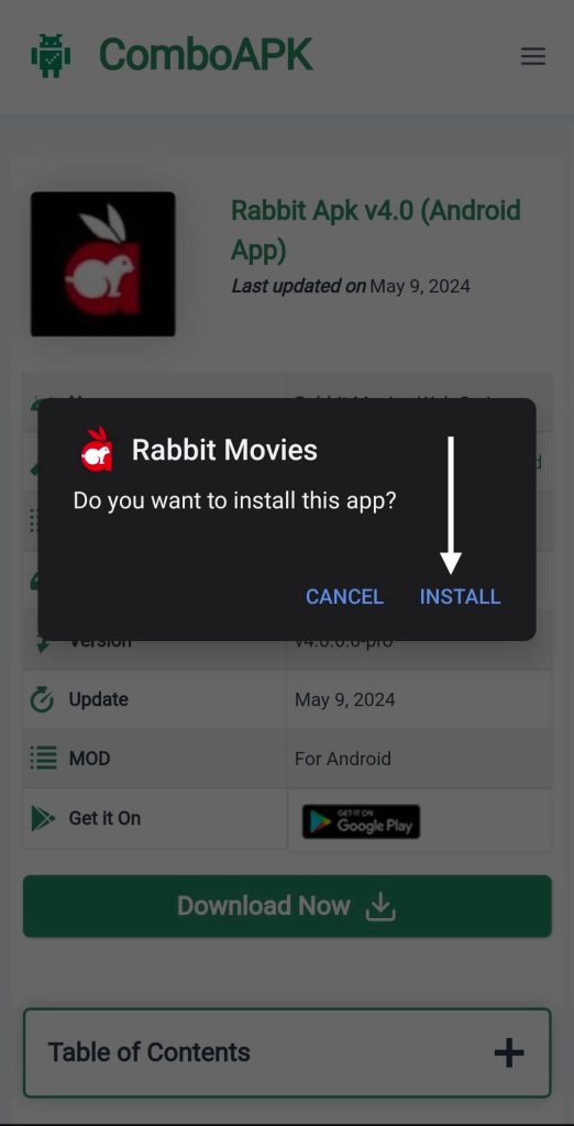 Rabbit APk Click Install