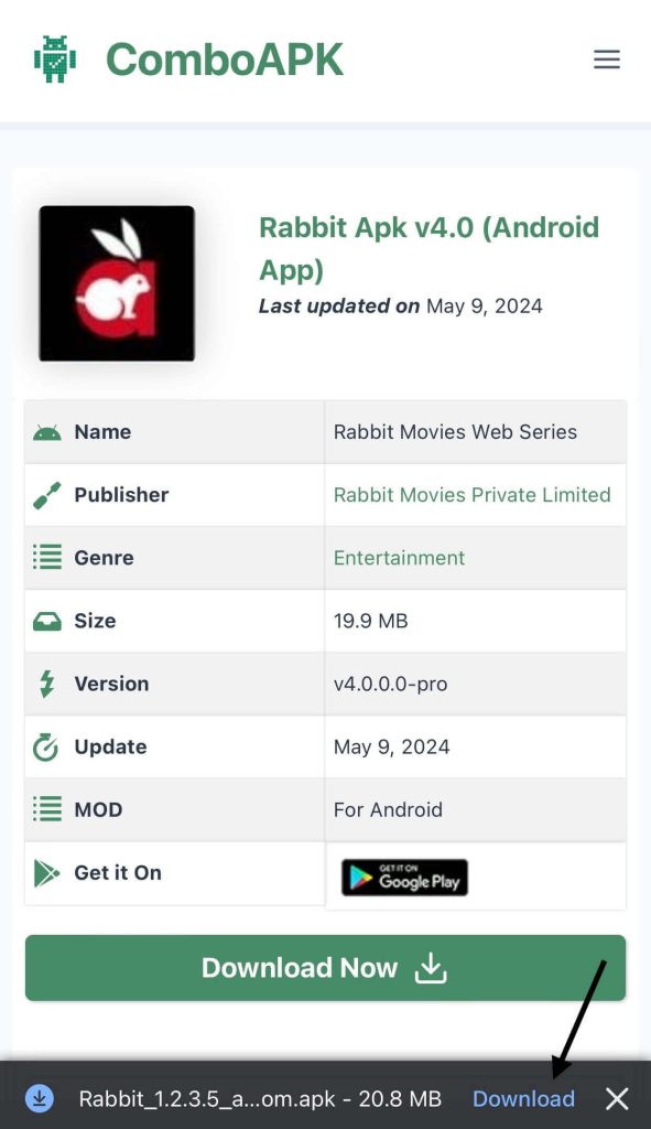 Rabbit Apk Click File