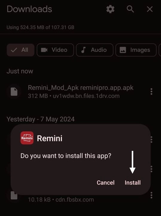 Remini Mod APk Click Install