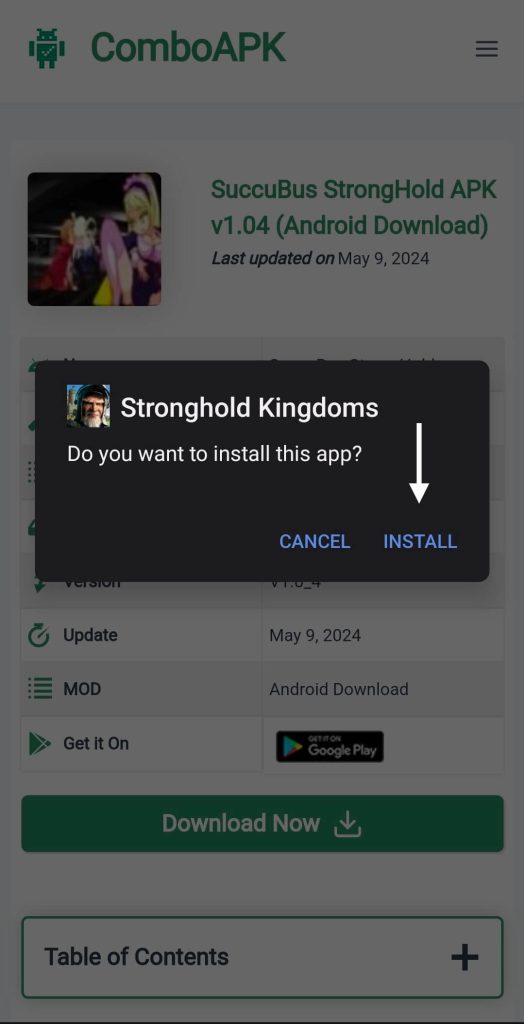 Succubus Stronghold APK Click Install