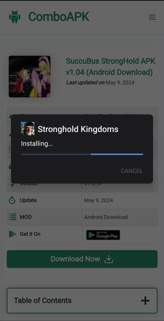 Succubus Stronghold APK Installed