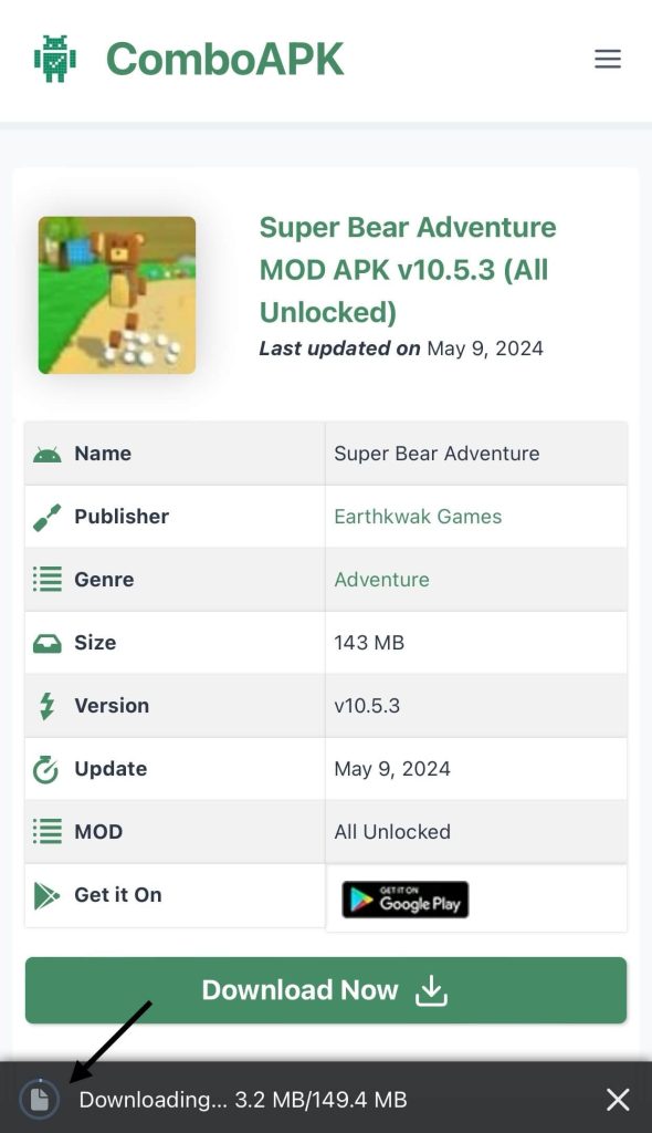 Super Bear Adventure Mod Apk Download Start