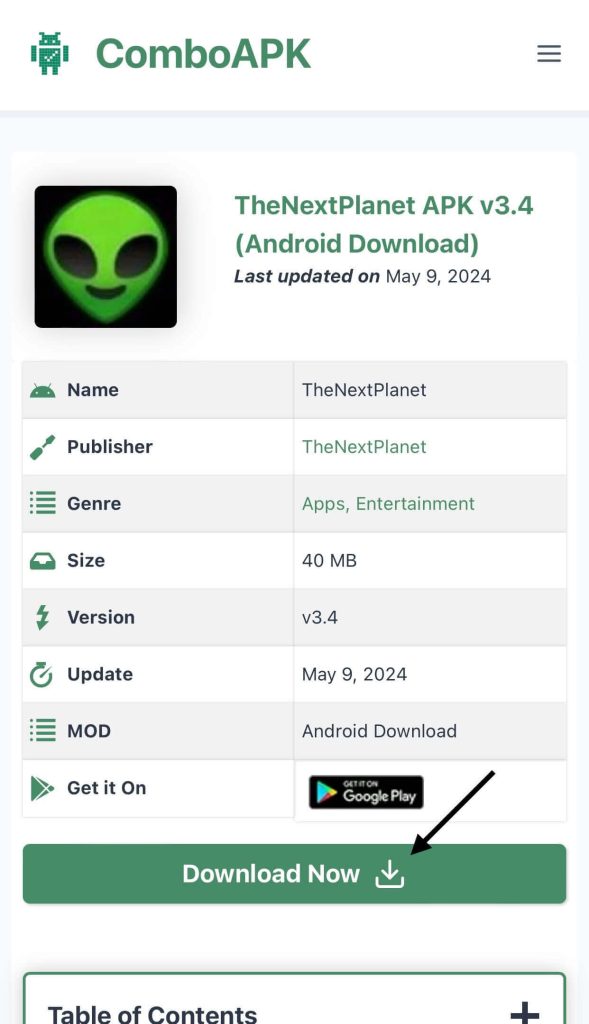 Thenextplanet APK Click Download