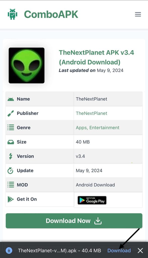 Thenextplanet Apk Click File