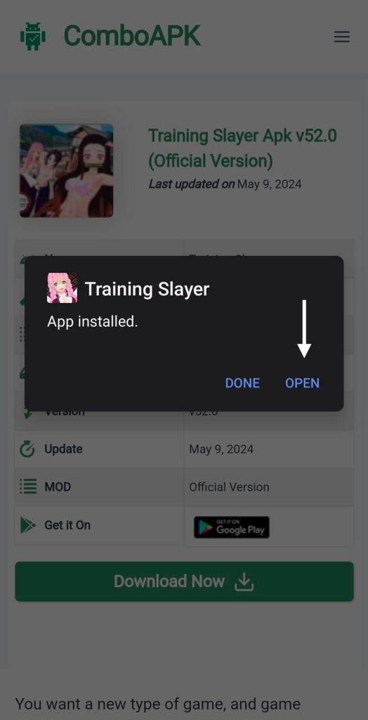 Training Slayer Apk Click Open