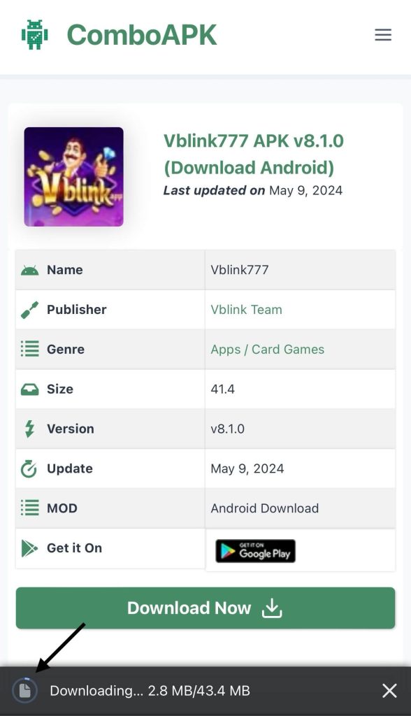 Vblink 777 Apk Download Start