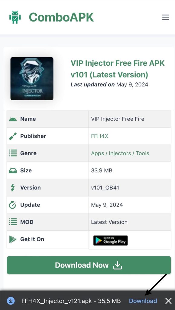 Vip Injector Free Fire Apk Click File