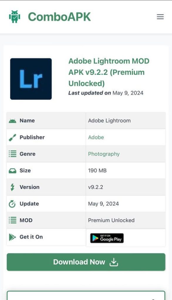 Adobe Lightroom Mod Apk Click Download