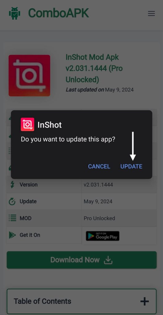 Inshot Mod Apk Click Install