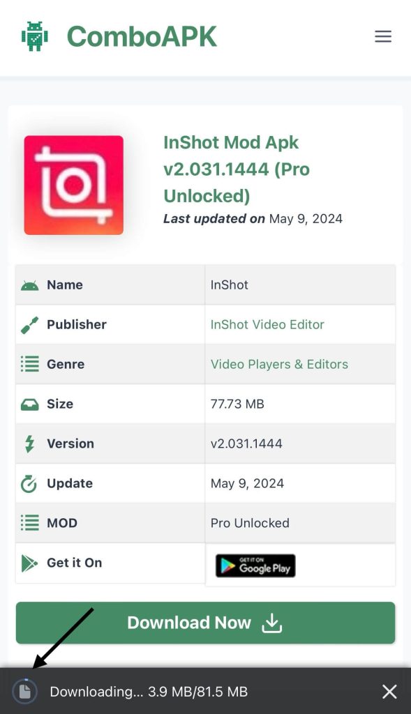 Inshot Mod Apk Download Start