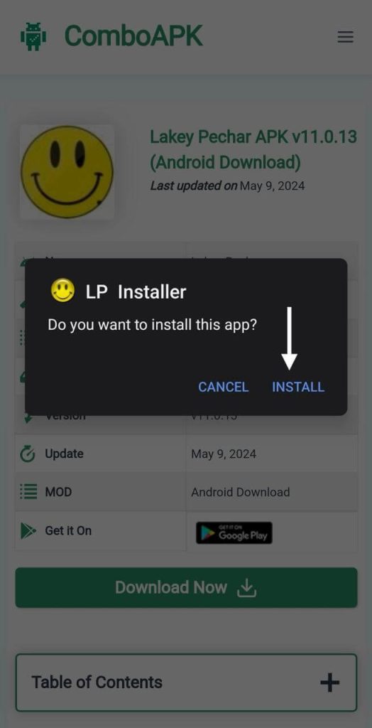 Lakey Pechar Apk Click Install