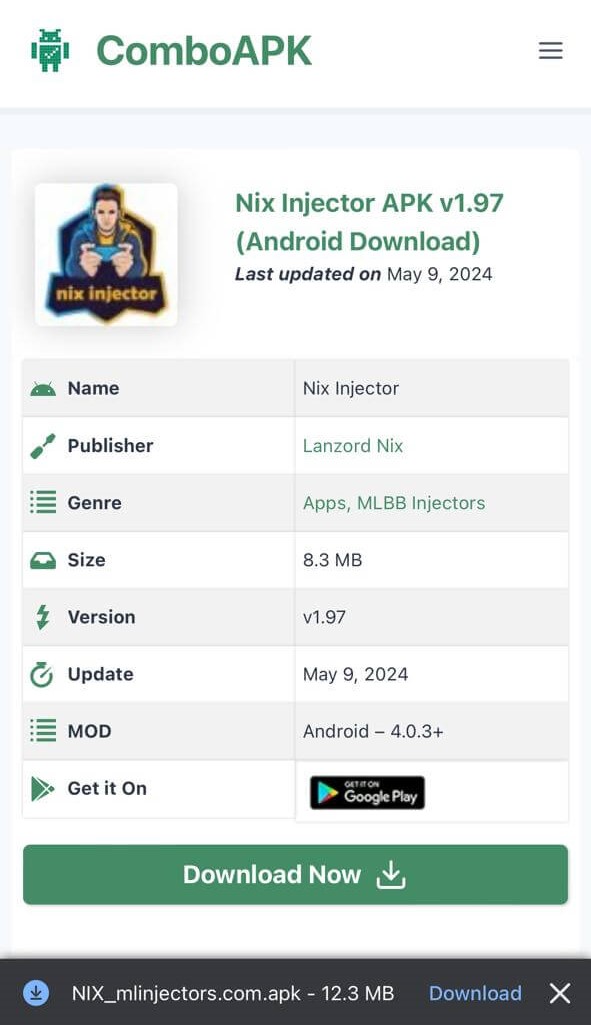 Nix Injector Apk Click File