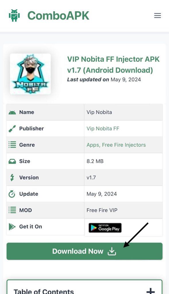 Vip Nobita FF Injector Apk Click Download