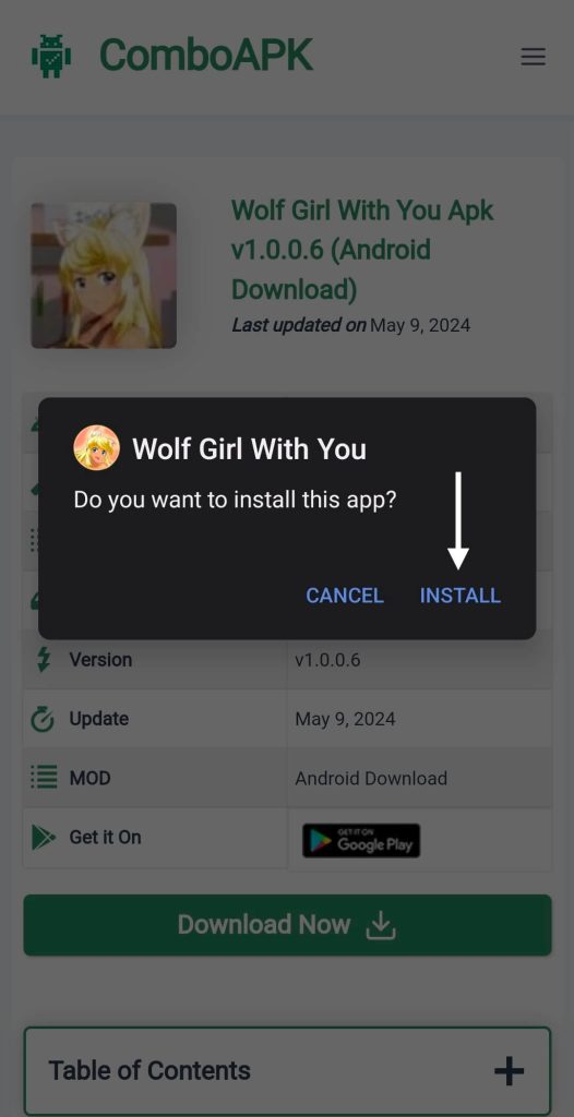 Wolf Girl With You Apk Click Install