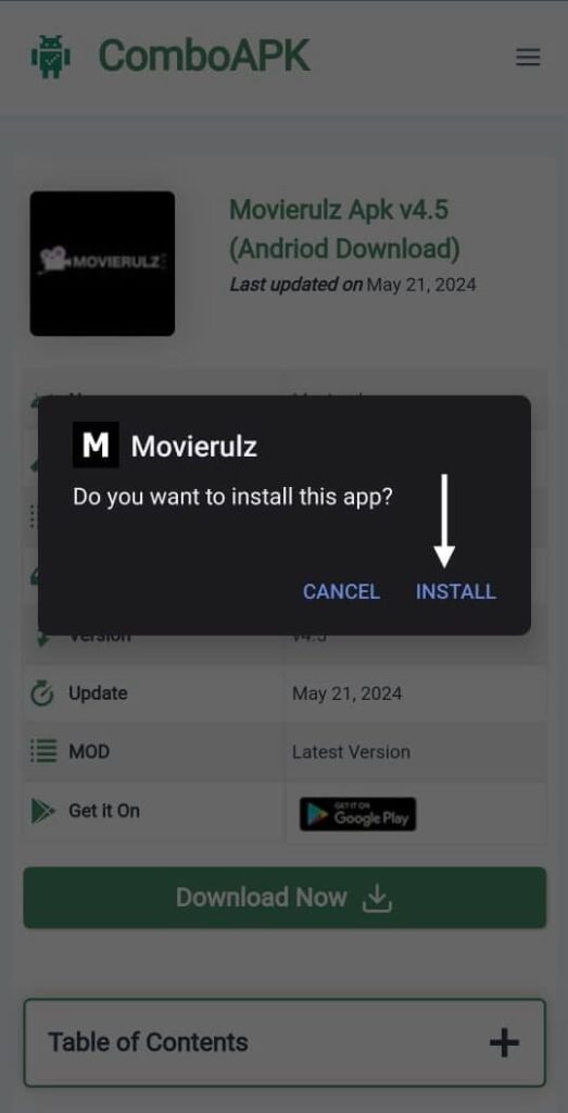 Movierulz Apk Click Install