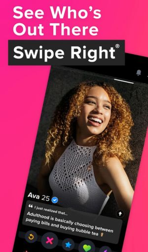 Tinder MOD APK Swipe right