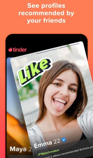 Tinder MOD APK profile recomendation